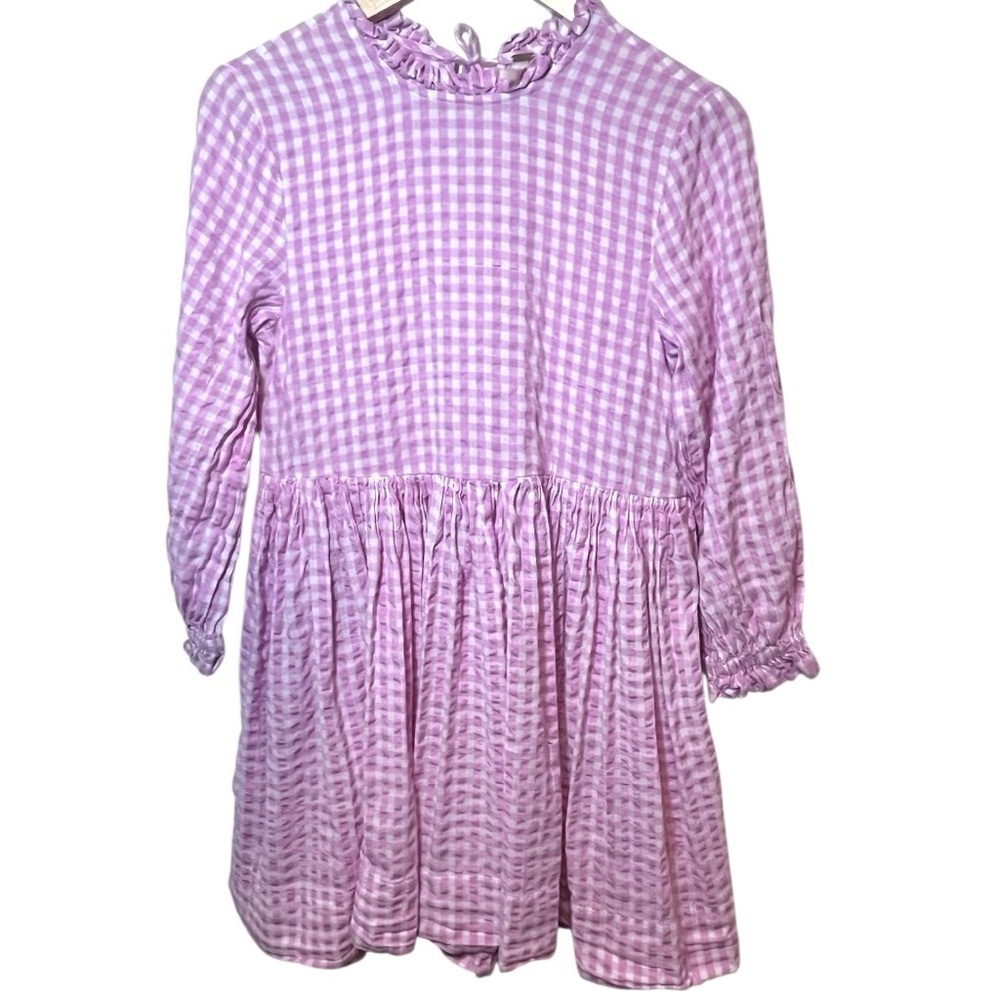 Free People Liza Drop Waist Gingham Midi Dress in Tuscany Pink Size XS - Picture 4 of 16
